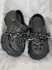 Hollow Round-Toe Slider Sandals Platform Shoes Crocs