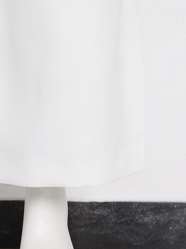 Solid Color Column Long Sleeves Lapel Blazer Top&Pants Two Pieces Set