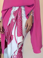 Solid Color Batwing Sleeves Irregular clipping Stand Collar Blouses&shirts Tops