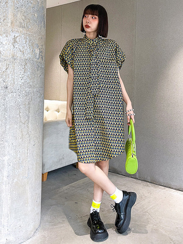 Urban Summer Loose Printed Midi Dress