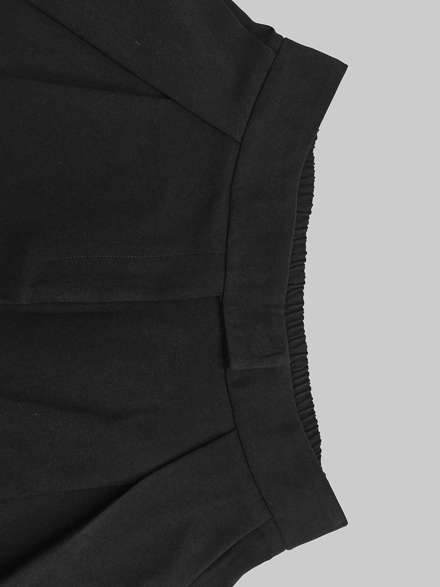 Pleated Solid Color High Waisted Loose Pants