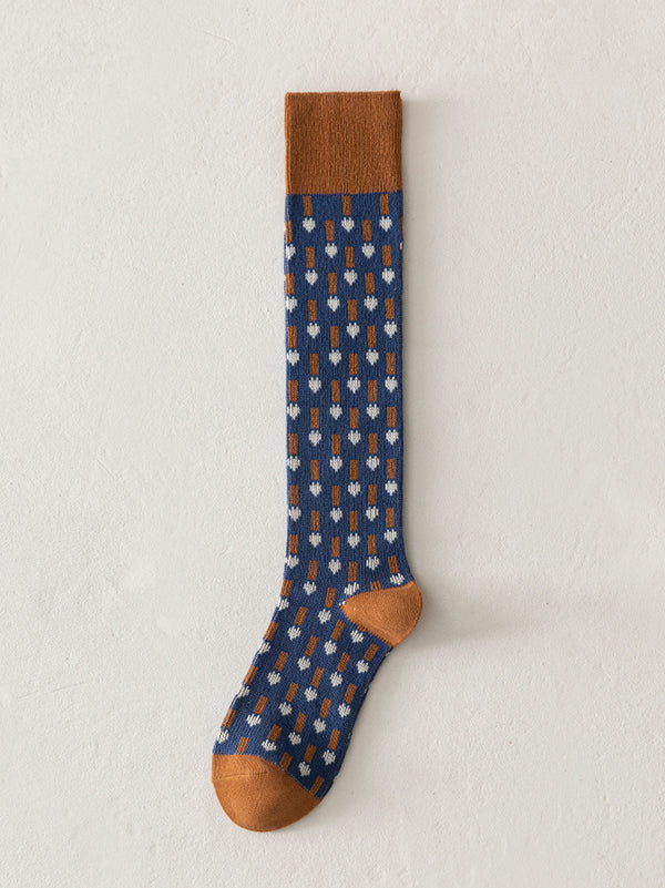 Casual Skinny Leg Checkered Socks Accessories