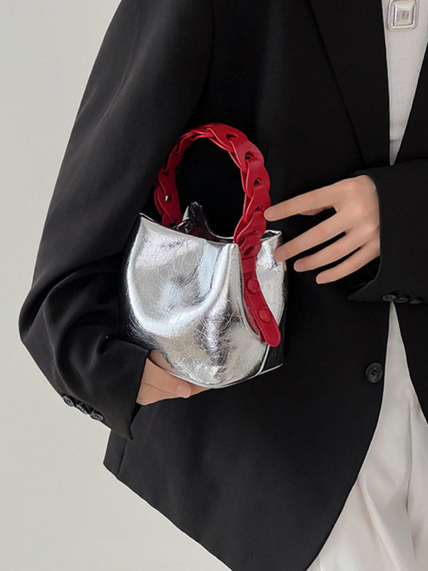 Shiny Split-Joint Shoulder Bags Mini Bags