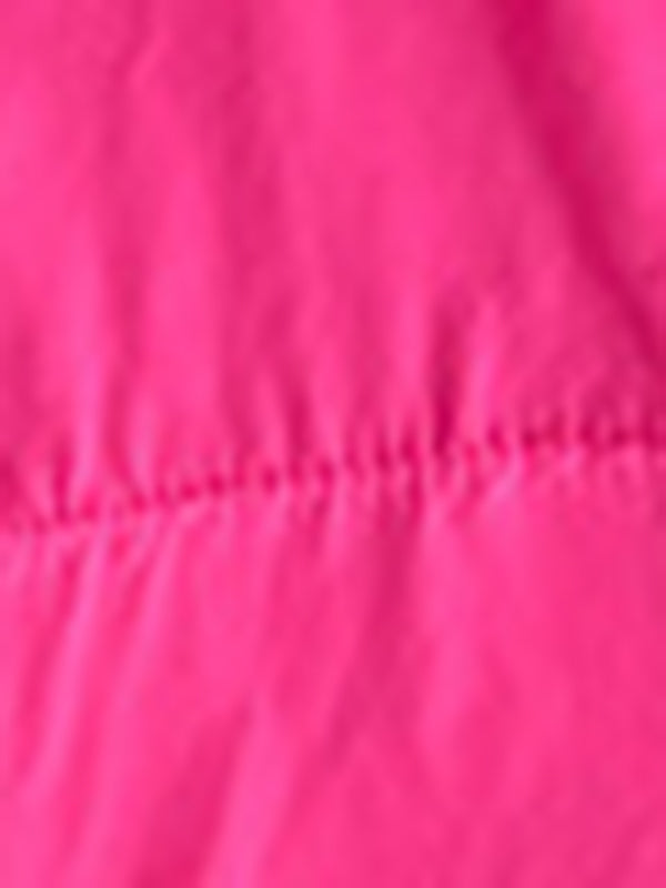 Pleated Solid Color Split-Joint Flared Sleeves High Neck Padded Vest