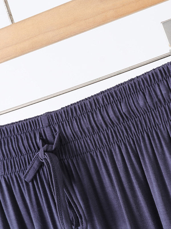 Solid Color Loose Modal Wide-Leg Casual Pants