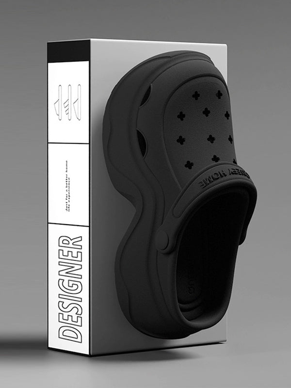 Hollow Round Cut Sandals Platform Shoes Crocs