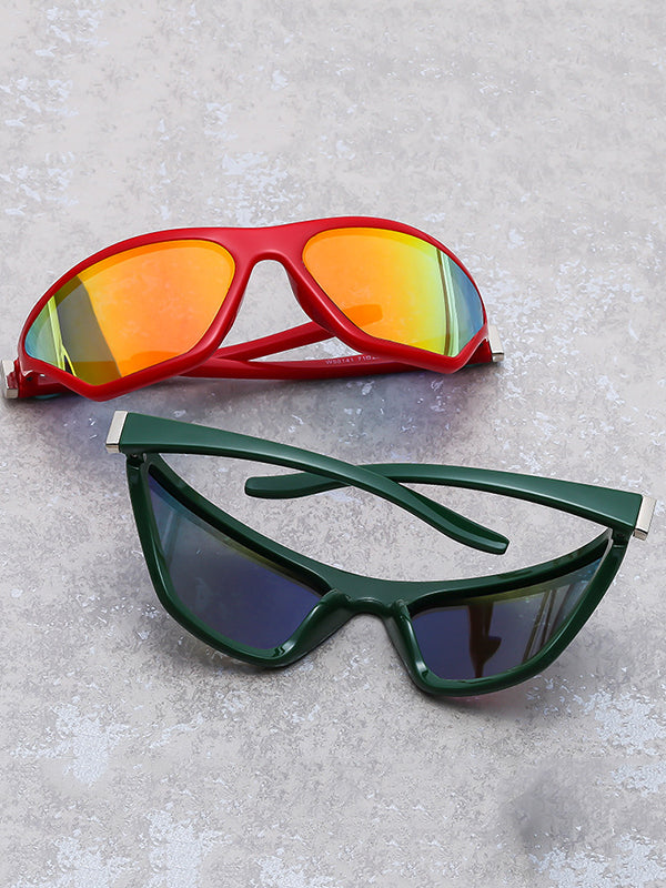 Geometric Sun-Protection Sunglasses Accessories