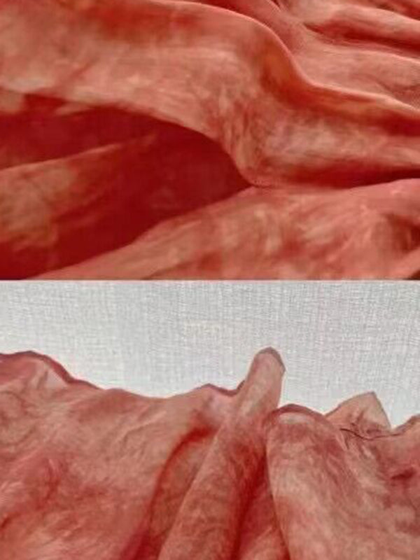 Drawstring Elasticity Floral Printed Loose Skirts