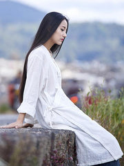 National Style Botton Cotton Cover-up