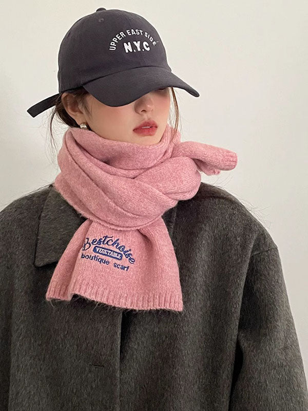 Keep Warm Knitted Letters Scarf