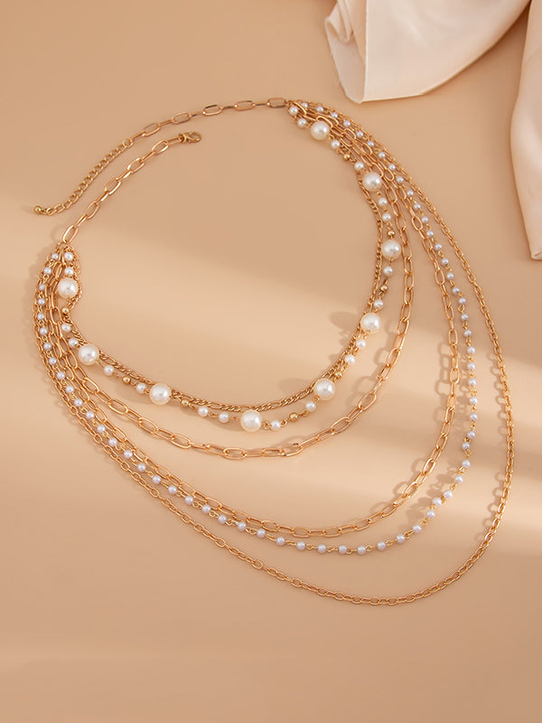 Geometric Layered Normcore Necklaces Accessories