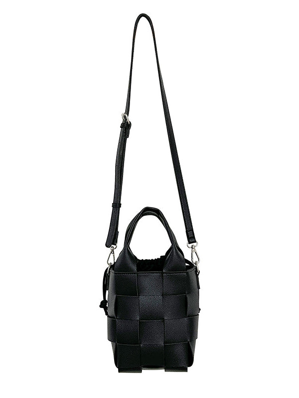 Solid Color Woven Handbags Crossbody Bags