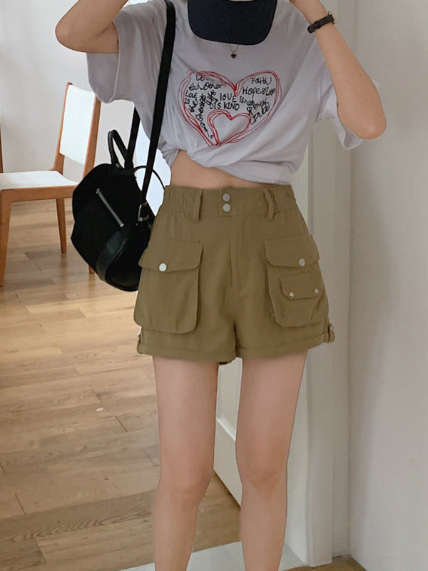 Pockets Loose Shorts Bottoms