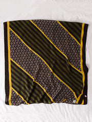 Stripe Print Warm Sun-Proof Silk Scarf