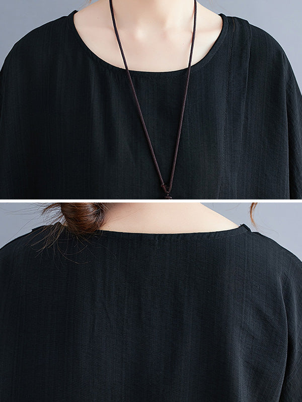 Plaid Split-Joint Asymmetric T-Shirt&Pants Suits