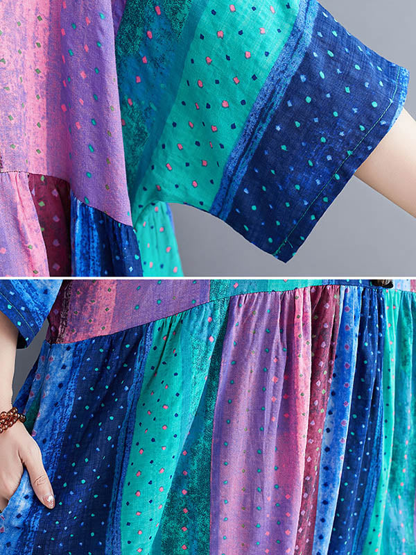 Original Printed Round-Neck Dress