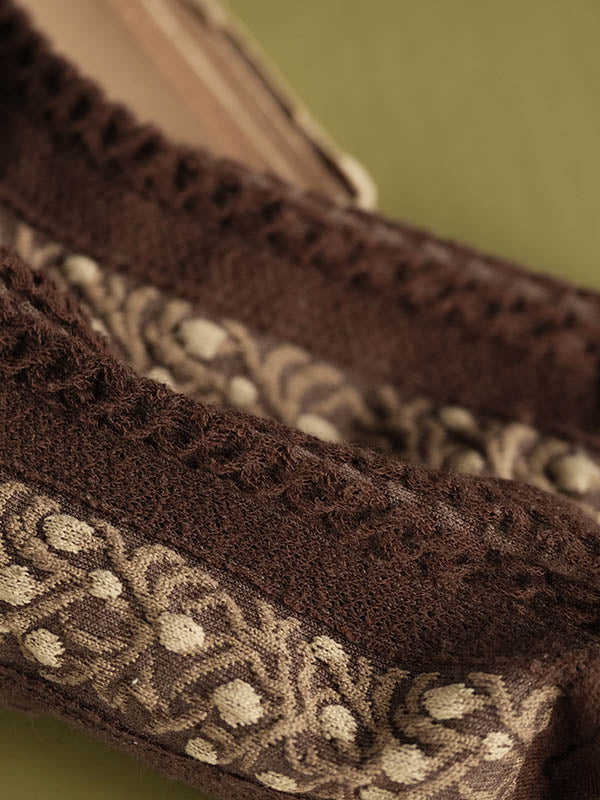 Vintage Jacquard Cotton Socks Accessories