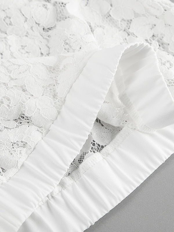 Hollow Solid Color Loose Sleeveless Lapel Vest Top