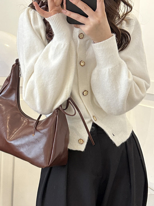 Geometric Pleated Solid Color Zipper Shoulder Bags Handbags