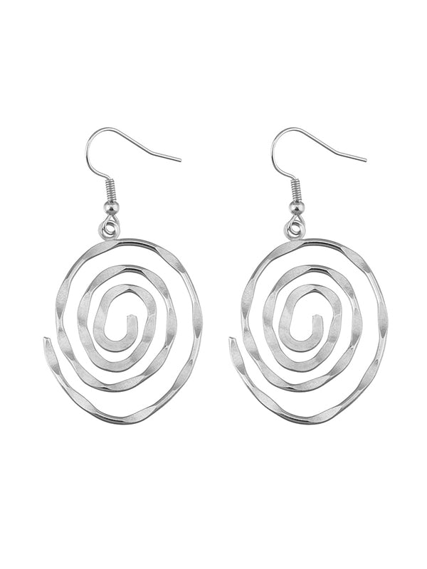 Geometric Hollow Solid Color Drop Earrings