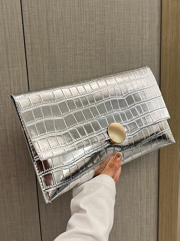 Geometric Shiny Split-Joint Handbags Bags