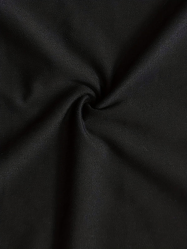 Newspaper Print Pockets Split-Joint A-Line Half Sleeves Round-Neck Midi Dresses