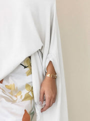 See-Through Split-Joint Batwing Sleeves Loose Round-neck Blouses&shirts Tops