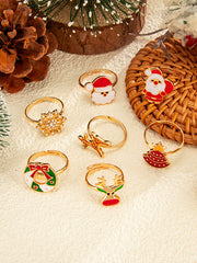 7 Pcs Geometric Rings Accessories