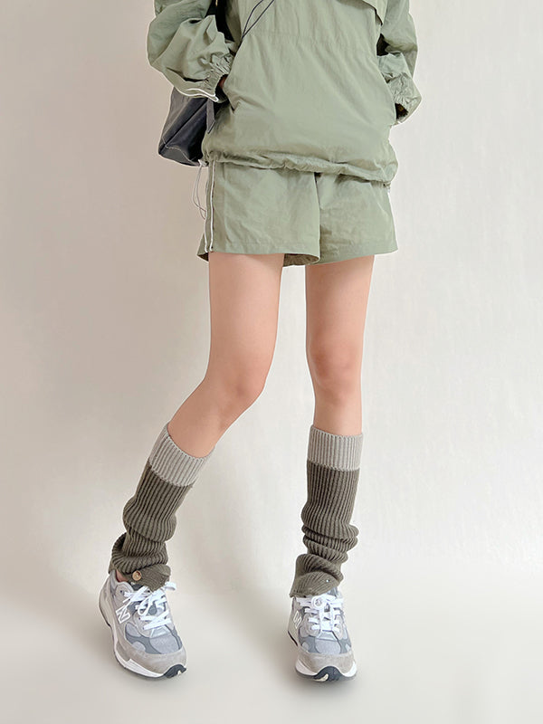 Leisure Flared Contrast Color Leg Warmers Accessories