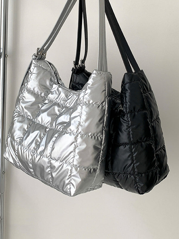 Buckle Split-Joint Padded Tote Bags Handbags