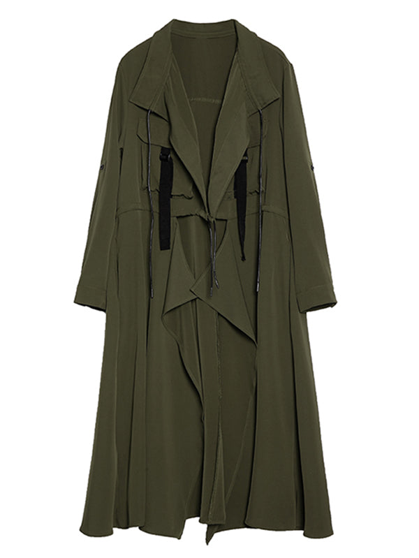 Light Loose Solid Trench Coat
