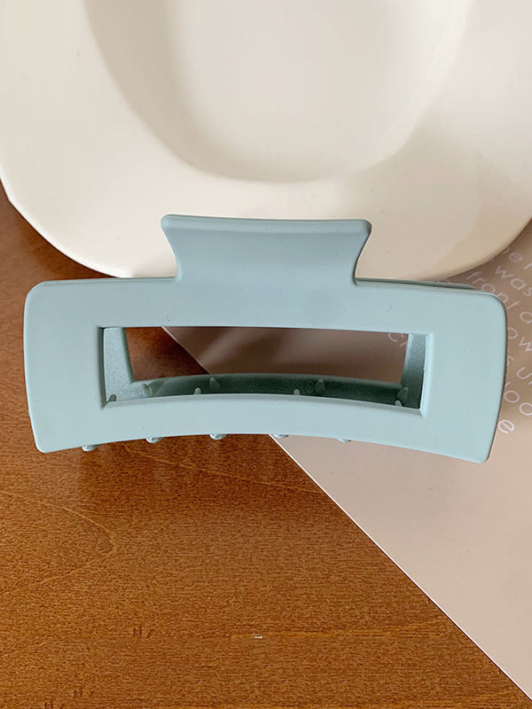 Geometric Hollow Solid Color Hairclaw Clawclip