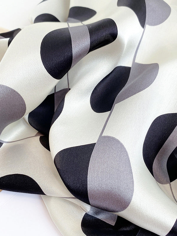 Urban Contrast Color Polka-Dot Scarf