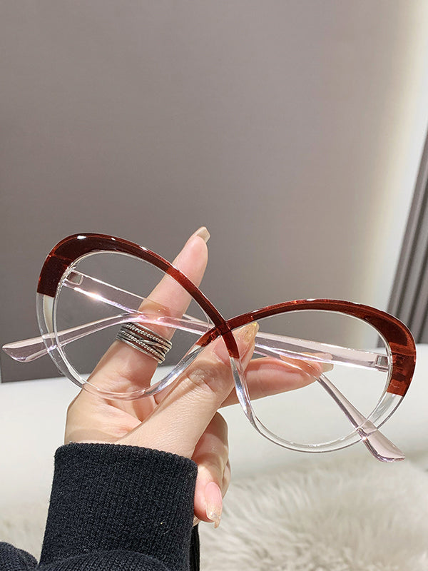 Contrast Color Geometric Sun-Protection Sunglasses Accessories