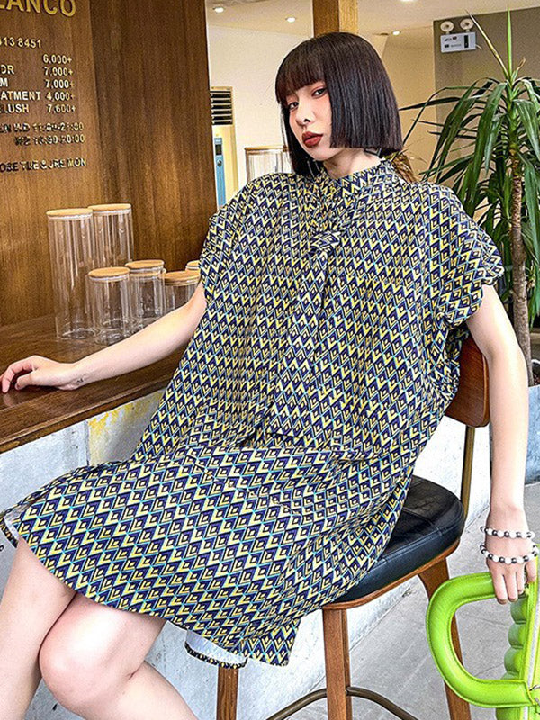 Urban Summer Loose Printed Midi Dress