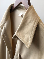 Casual Long Sleeves Loose Buttoned Solid Color Lapel Collar Blouses&Shirts Tops