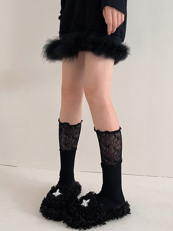 Leisure Split-Joint Lace Socks Accessories