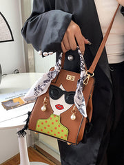 Figure Printed Split-Joint Handbags Crossbody Bags Bags