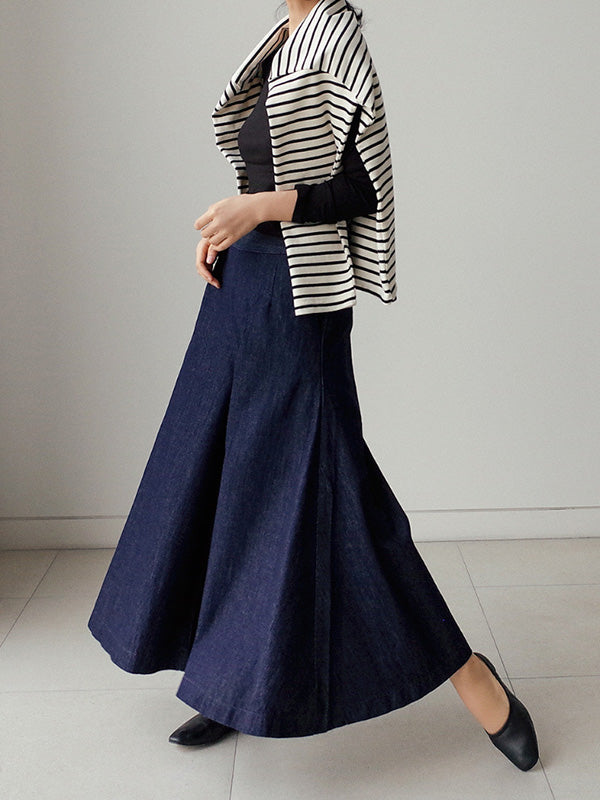 Loose Wide-Leg Empire Jean Pants