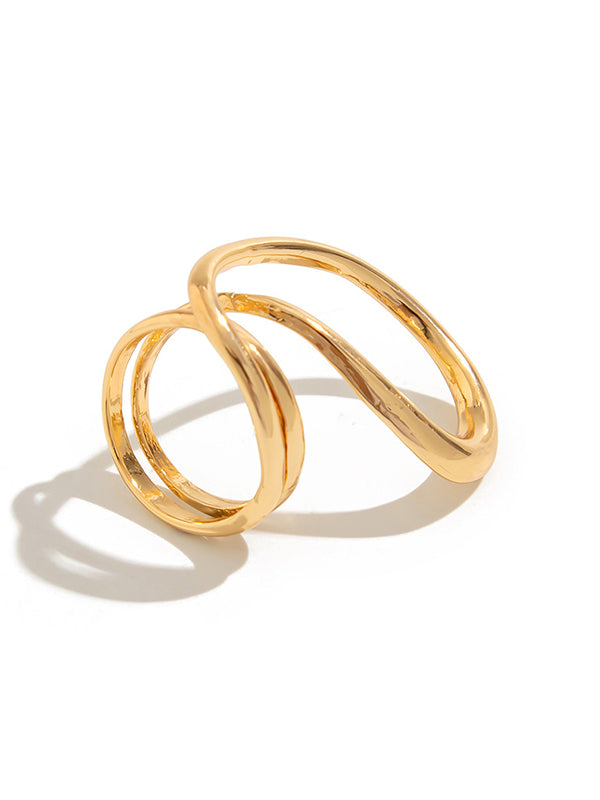 Geometric Shiny Irregularity Rings Accessories