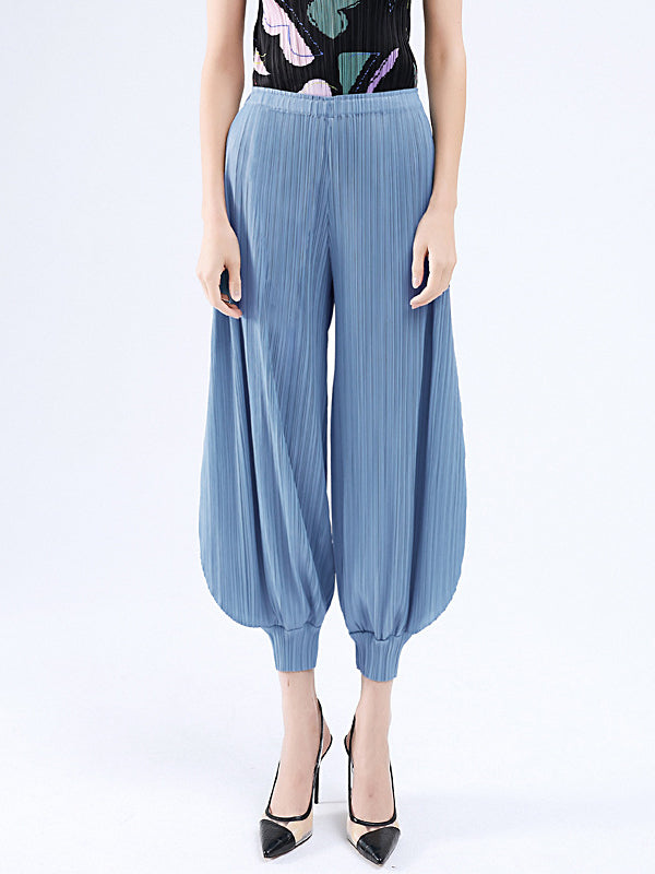 Simple Loose Solid Color Casual Harem Pants Bottoms