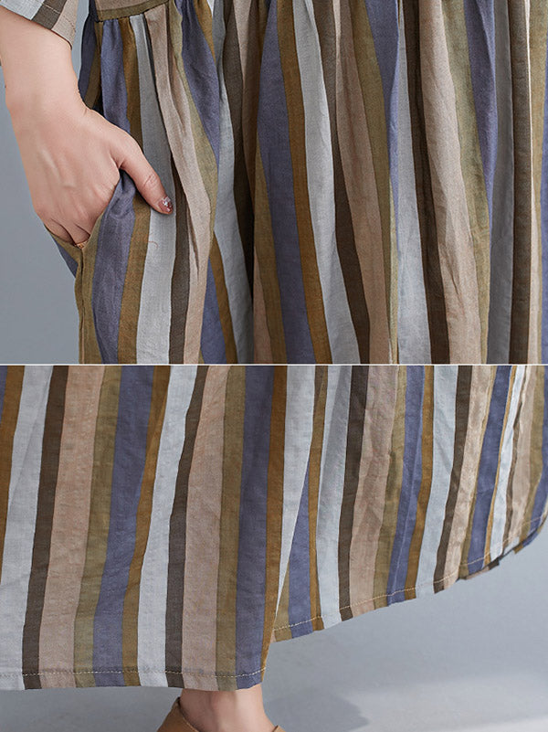 Original Stripe Round-Neck Dress