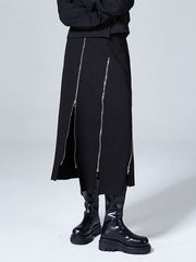 A-Line Irregularity Zipper Bodycon Skirts