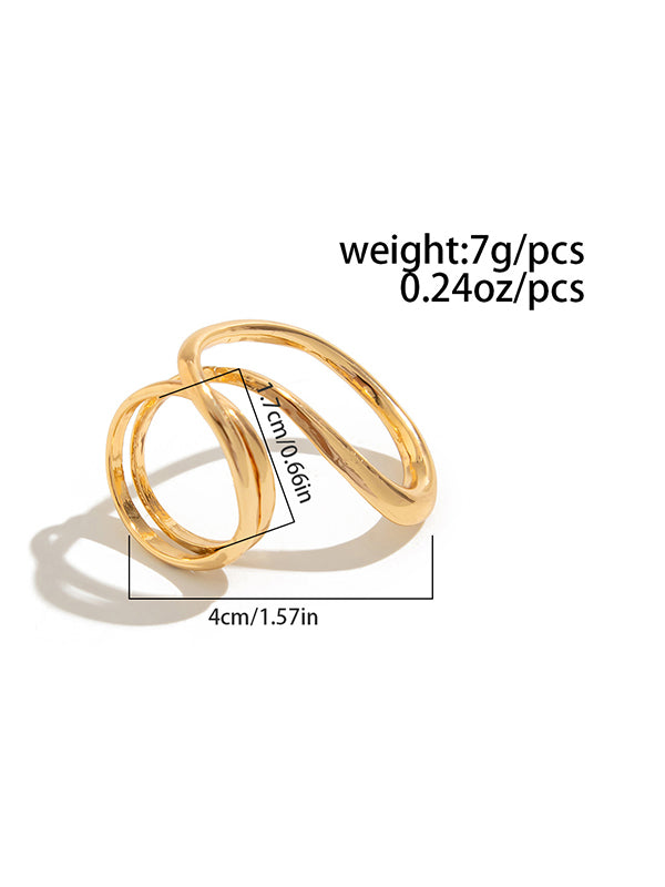 Geometric Shiny Irregularity Rings Accessories