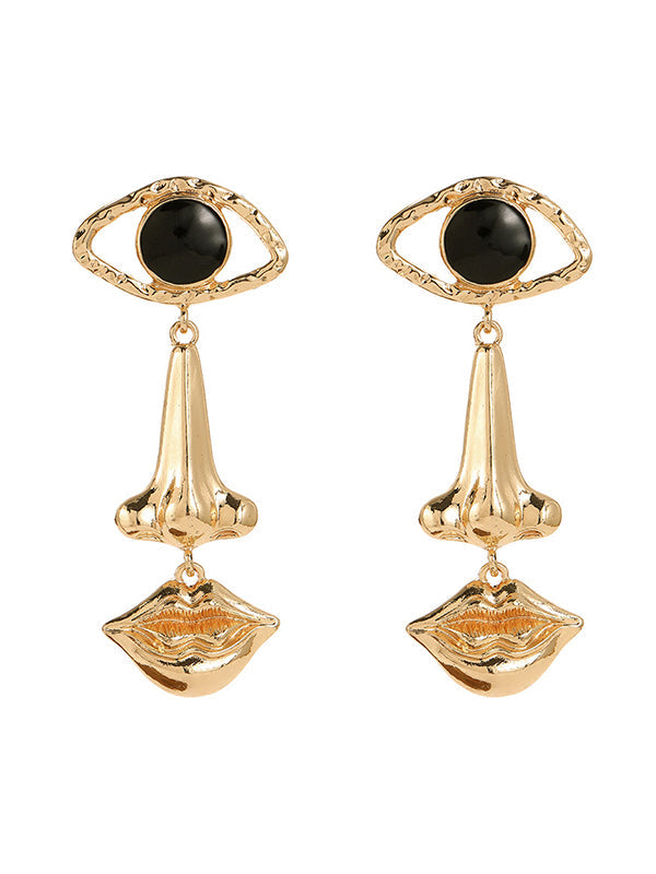 Contrast Color Geometric Earrings Accessories Drop Earrings