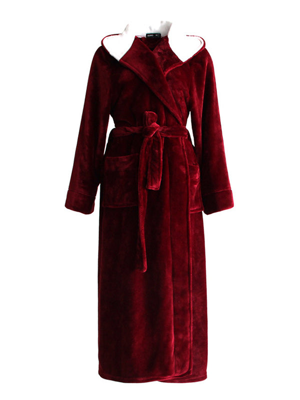 Comfortable  Warm Hooded Pajama Robe