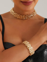 Chains Hollow Solid Color Necklaces Accessories Dainty Necklace