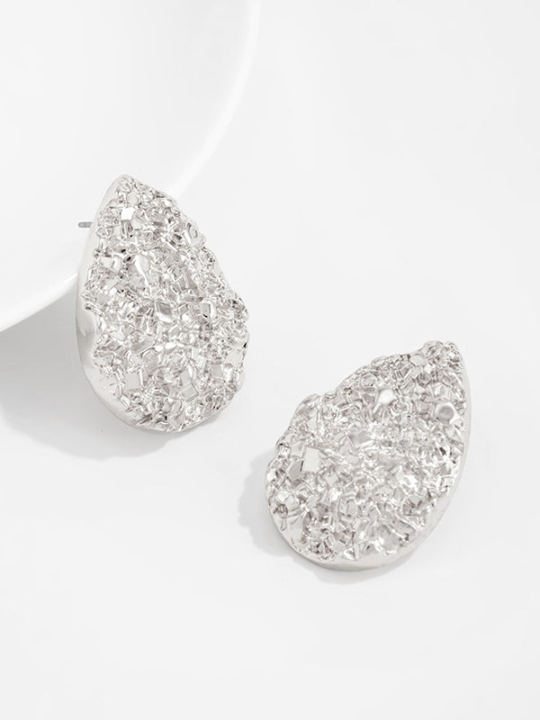 Geometric Shiny Water Drop Earrings Accessories