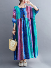 Original Printed Round-Neck Dress