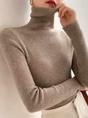 Simple Skinny Long Sleeves Solid Color Sweater Tops